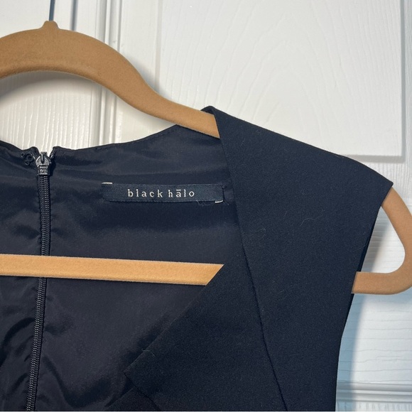 Black Halo Black Midi Dress with Elegant Silhouette - Picture 3 of 8